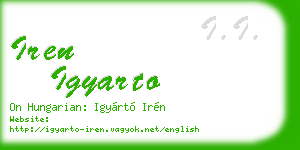 iren igyarto business card